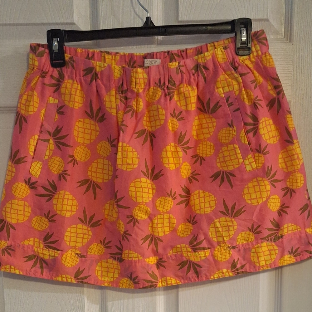 J.Crew Pineapple Mini Skirt Size Large